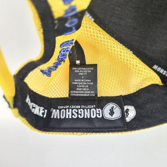 Sweden Hockey Republic Gongshow Cap Hat Blue Yellow Mesh Snapback - Picture 6 of 8